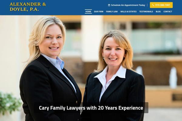 caryfamilylawyers.com site used Theetheme