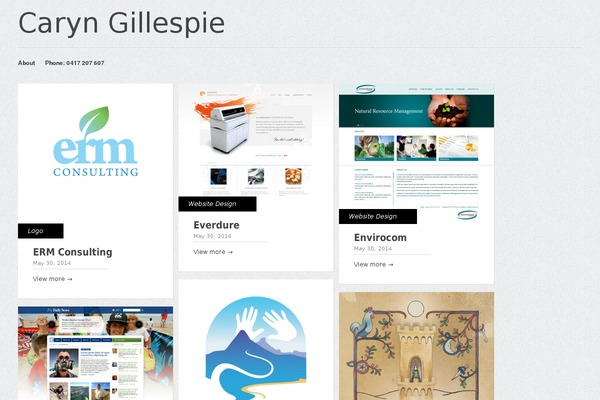 Gridly theme site design template sample