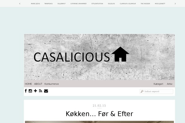 casalicious.dk site used Bloggersdelight