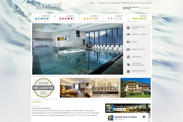 Cascade theme site design template sample