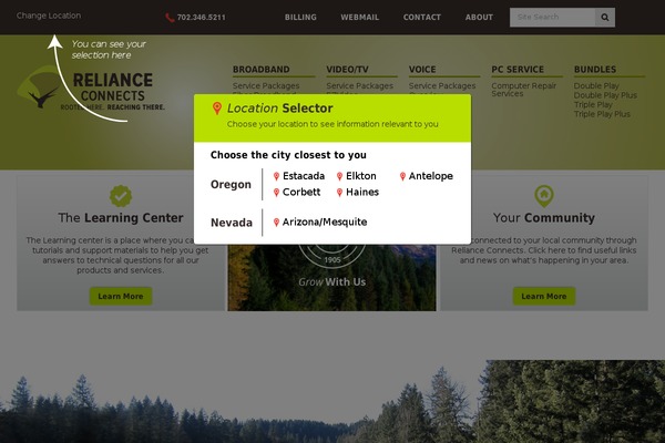 cascadeaccess.com site used Reliance