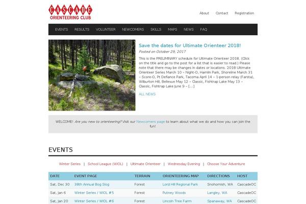 cascadeoc.org site used Cascade-orienteering