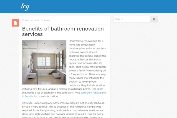 Icy theme site design template sample