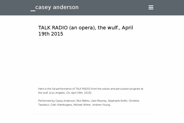 caseyanderson.com site used Tiny_theme-master