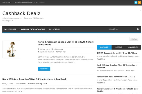 cashback-dealz.com site used Blogmag-theme