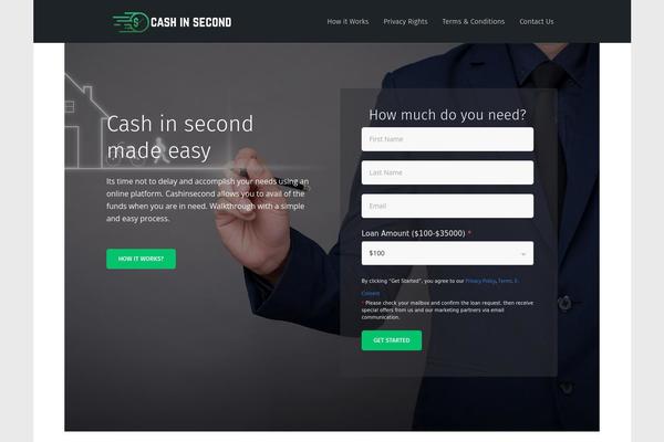 cashinsecond.com site used Cash-bay