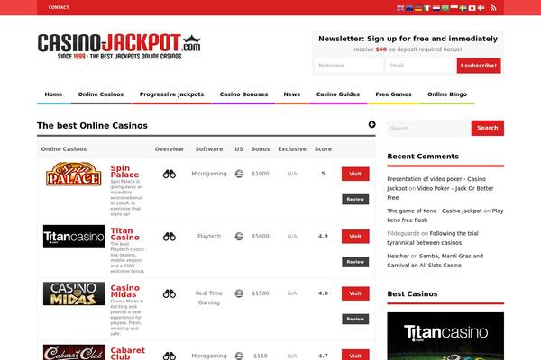 casino-jackpot.com site used Casinojackpot