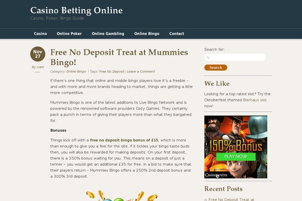 casinobettingonline.co.uk site used ZeroGravity
