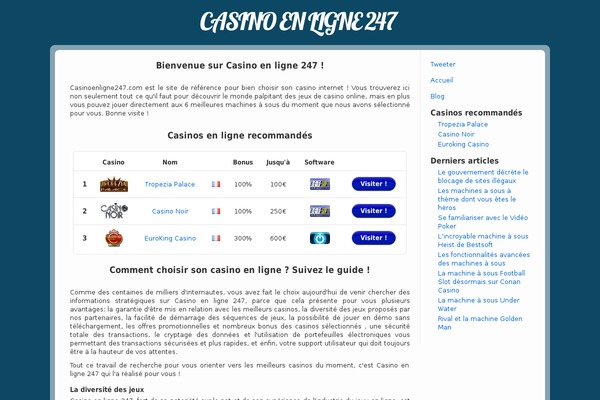 casinoenligne247.com site used Casinoenligne247