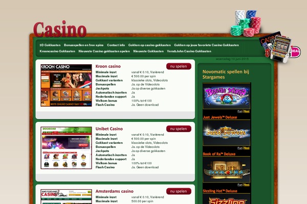 Casino theme site design template sample