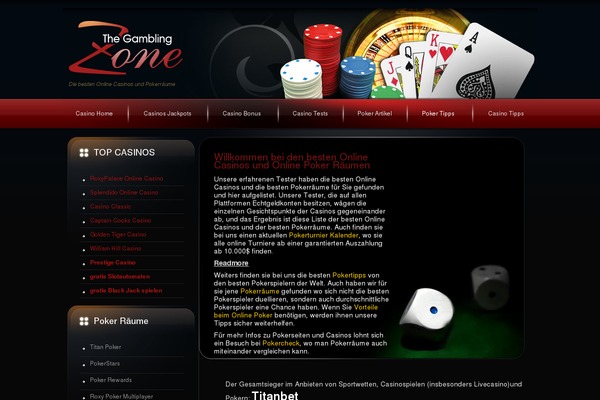 Wpcasino theme site design template sample