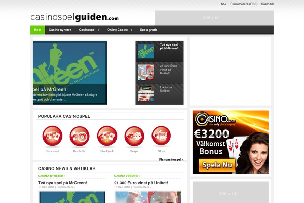 Casino theme site design template sample