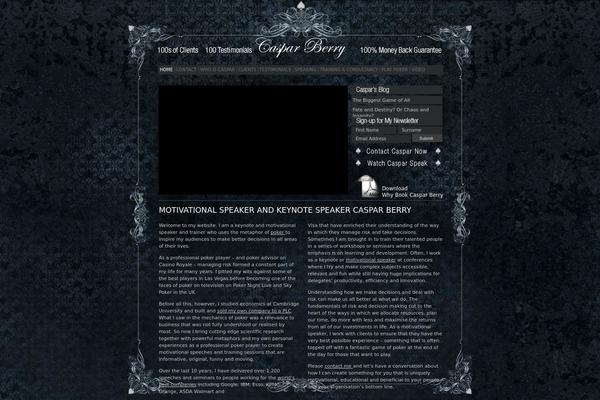 Casper theme site design template sample