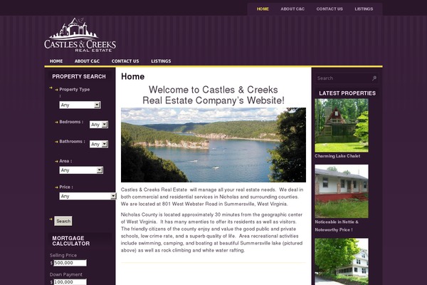 Site using Advanced Real Estate Mortgage Calculator plugin