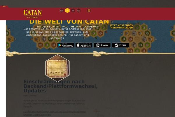 catanuniverse.com site used Catan-theme