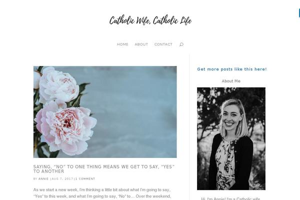 catholicwifecatholiclife.com site used Flora_installable_theme