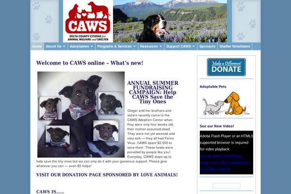 Site using Petfinder Listings plugin