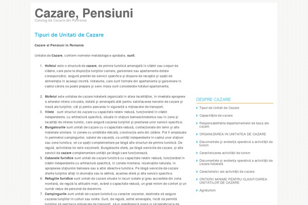 cazare WordPress theme, websites list used cazare theme cazare theme websites examples