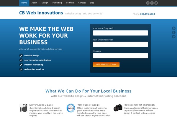 JustLanded theme site design template sample