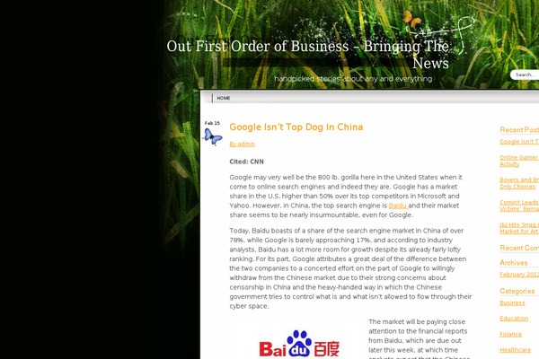 Greener Side theme site design template sample