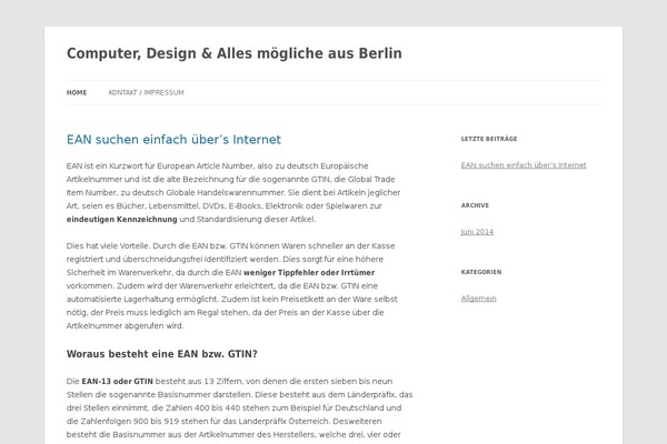 Twenty Twelve theme site design template sample