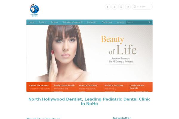 cdcdentalcenter.com site used Healthpress Theme