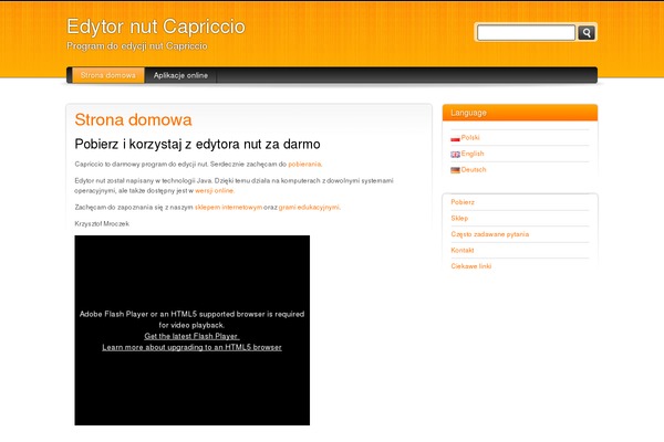 cdefgahc.com.pl site used Orange and Black