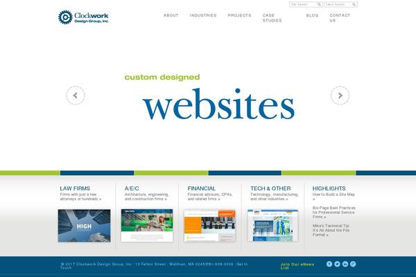 Clockwork theme site design template sample