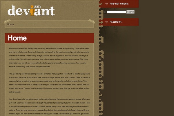 Deviant theme site design template sample