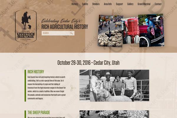 Cedar theme site design template sample
