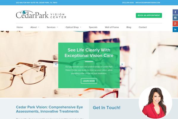 Cedar theme site design template sample