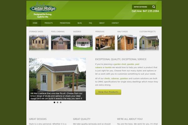 cedarridgeproducts.com site used Ultimate-theme