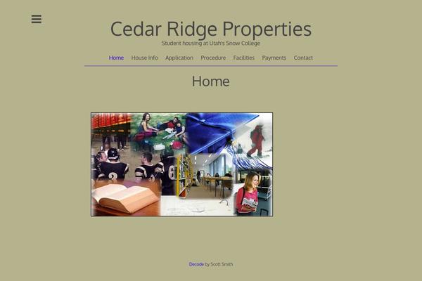 Decode theme site design template sample