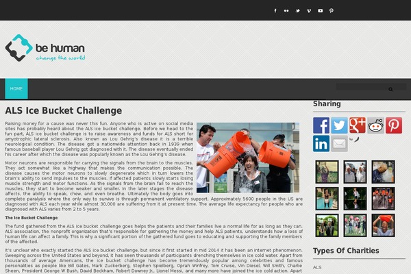 Be Human theme site design template sample