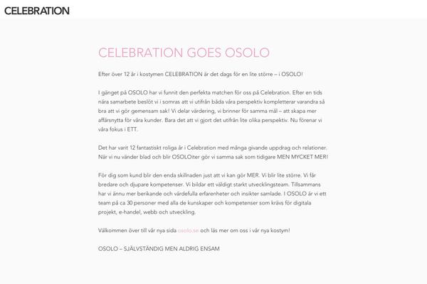 celebrationstudios.se site used Celebration