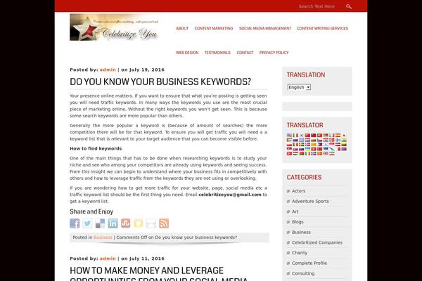 Small Business theme site design template sample