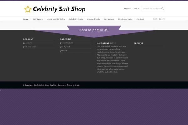 Replete theme site design template sample