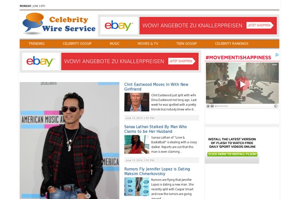 Tribune theme site design template sample