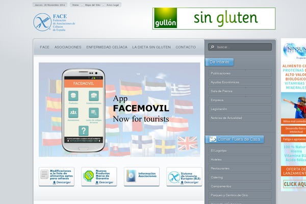 celiacos.org site used Face.wp