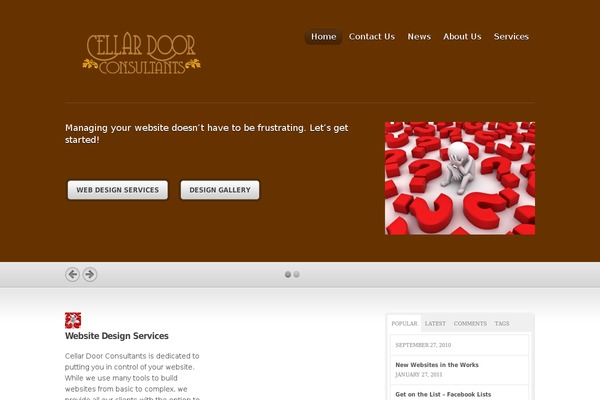 Inspire theme site design template sample