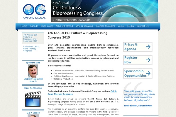 cellculture-congress.com site used Oxfordglobal