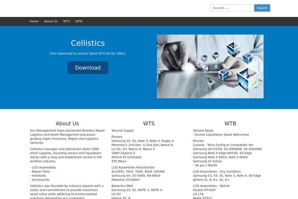 cellistics.com site used Responsive Mobile