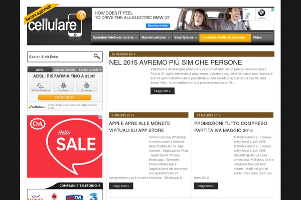 cellulare.it site used Magazine Basic