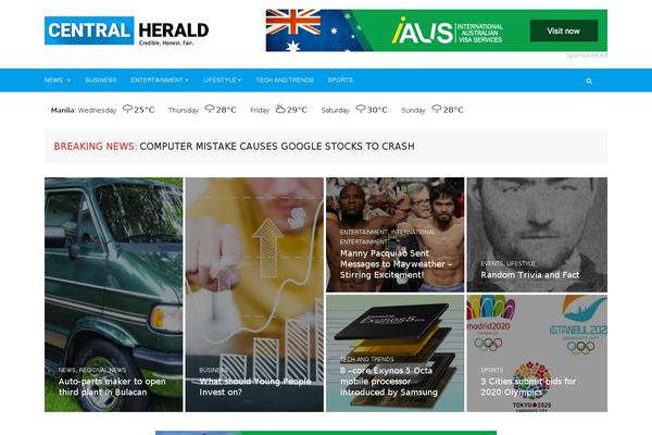 Bitz-child theme site design template sample