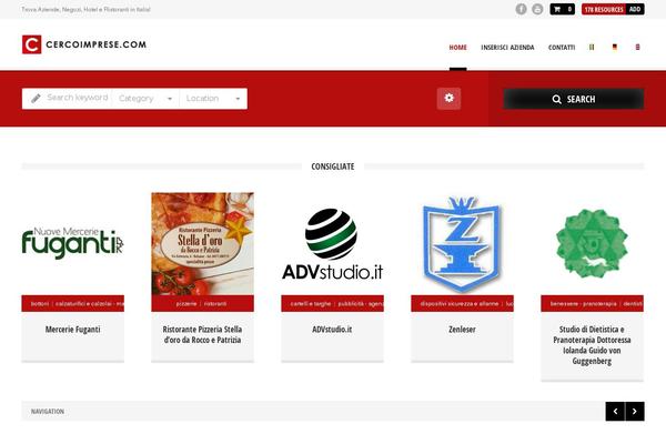 Directory2 theme site design template sample