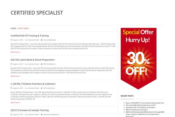 certifiedcloudspecialist.com site used Origamiez
