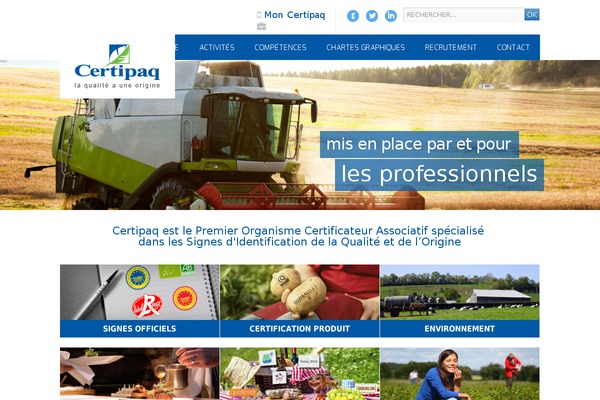 certipaq.com site used Tisson