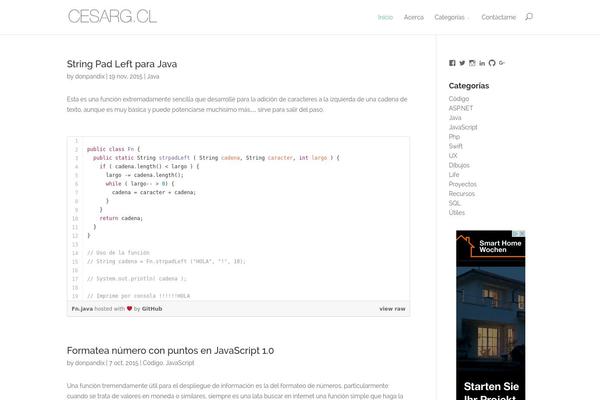 WordPress website example screenshot