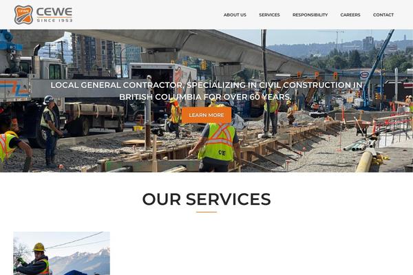 Vantage theme site design template sample