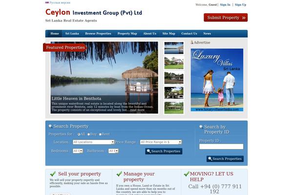 RealEstate theme site design template sample